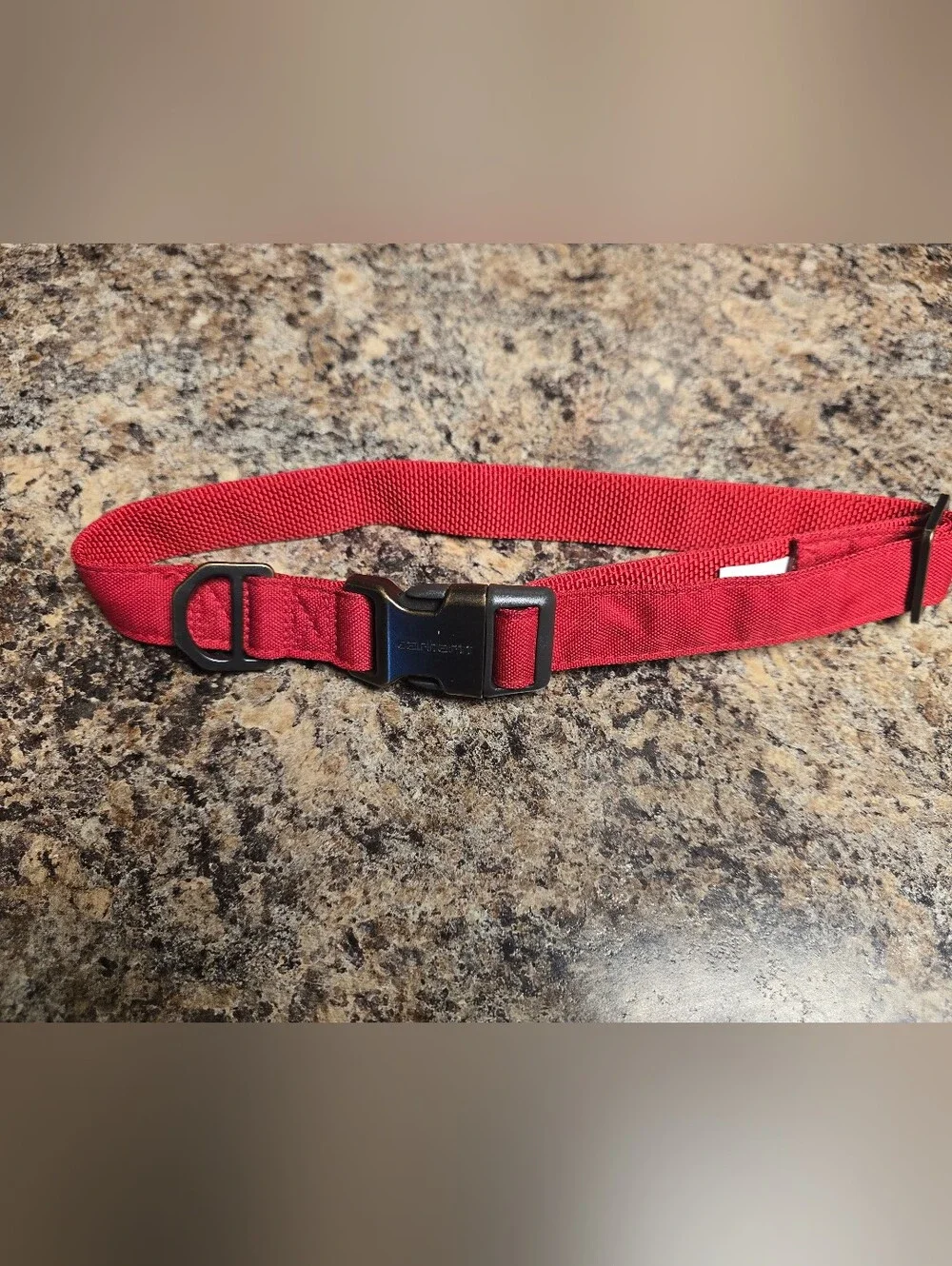 Red Nylon Carhartt Dog Collar